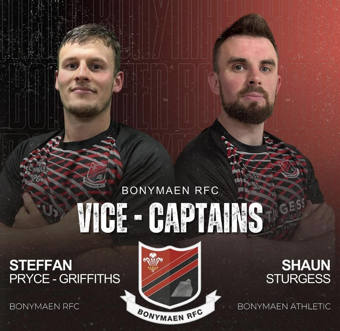 2025/26 Bonymaen RFC Vice-Captains